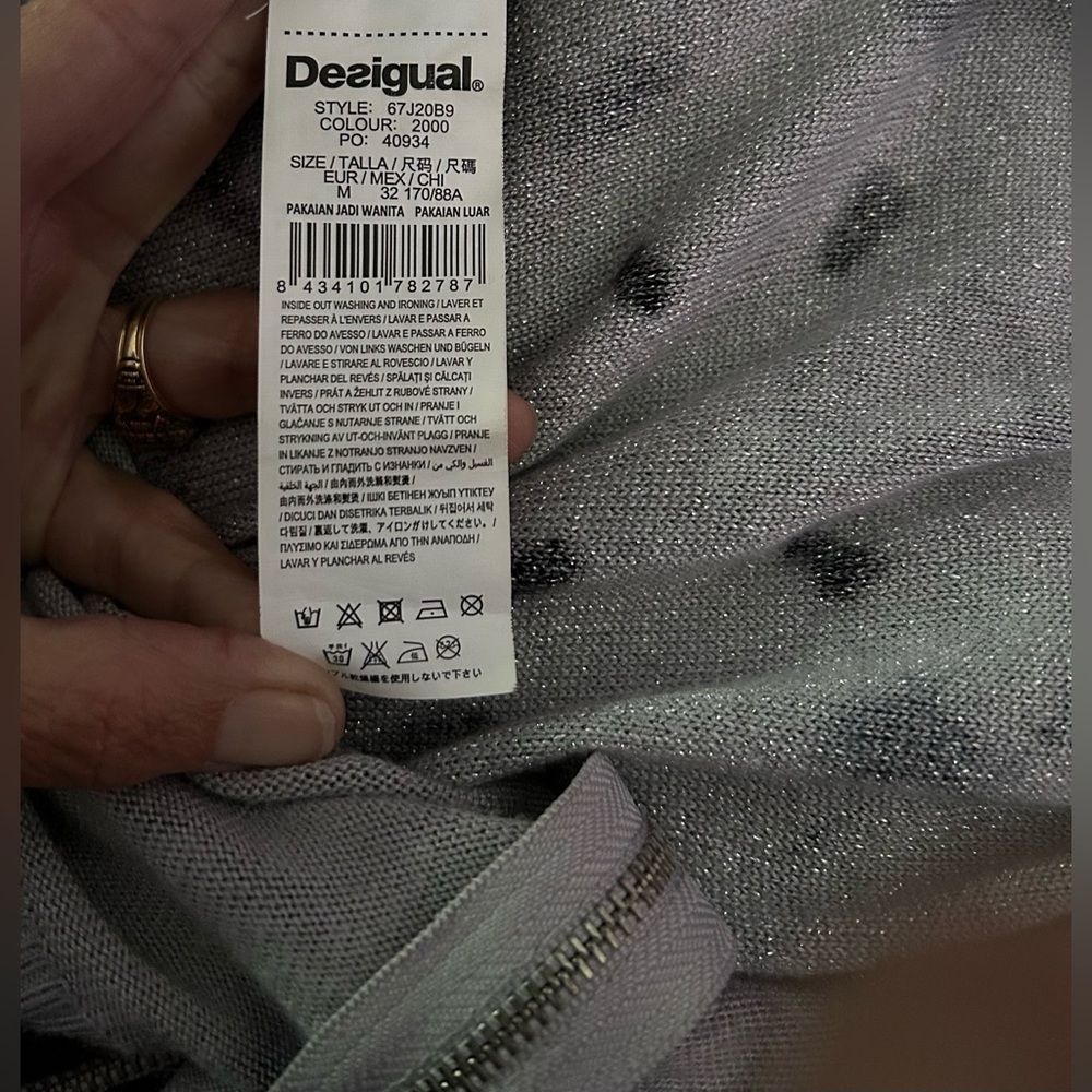 Desigual Bedazzled Tunic Top, Med - Picture 9 of 9
